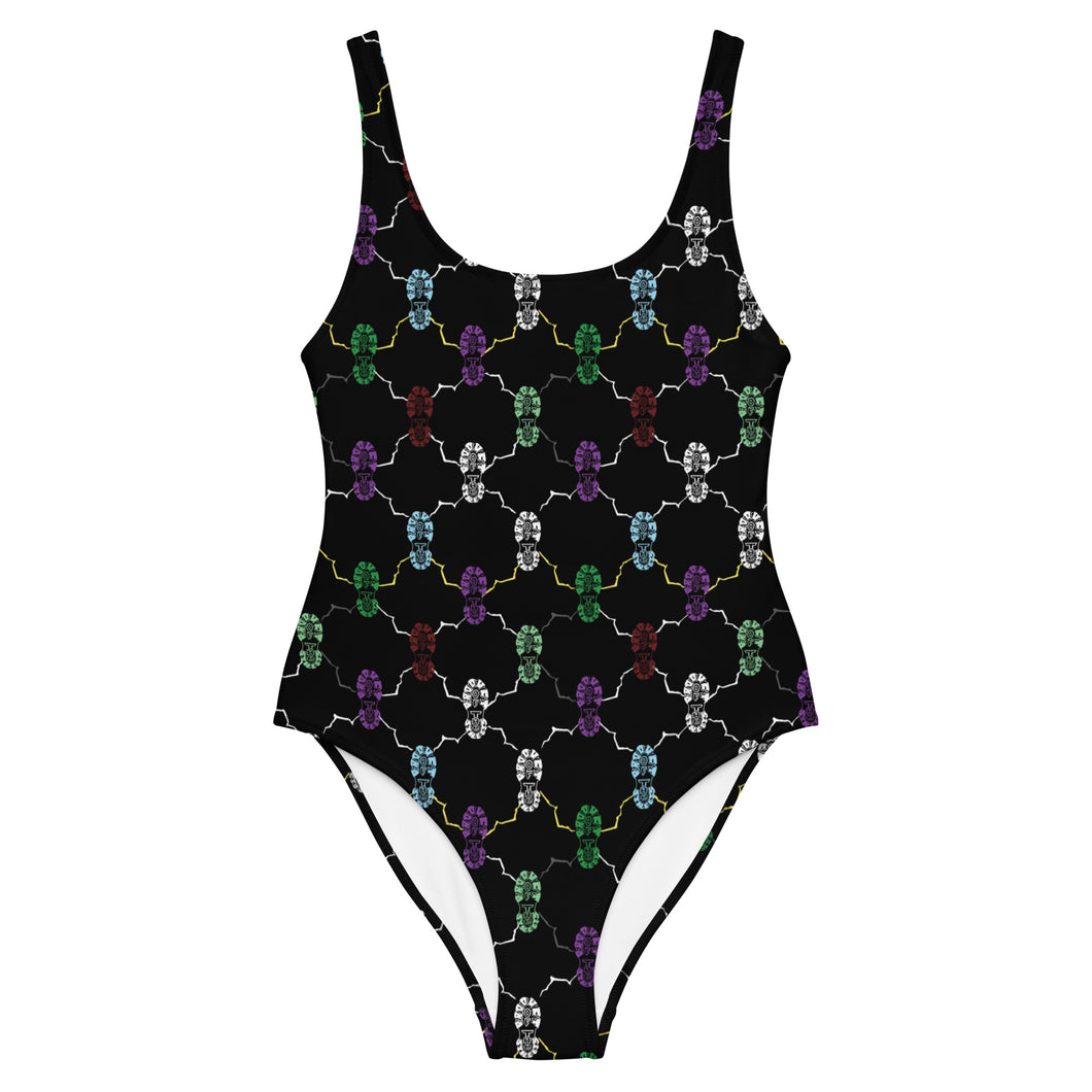 Footprint One-Piece Swimsuit